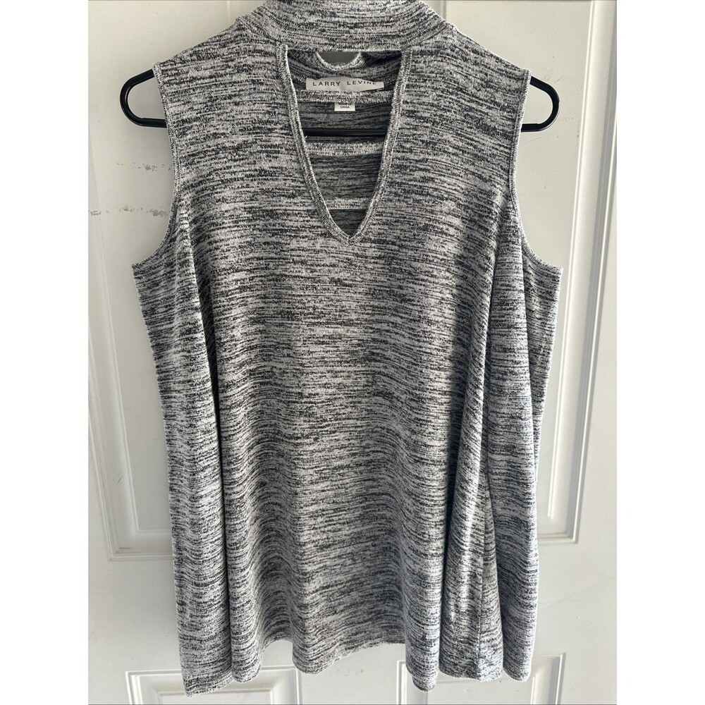 Larry Levine Women's Cold Shoulder Long Sleeve Shirt Size Small